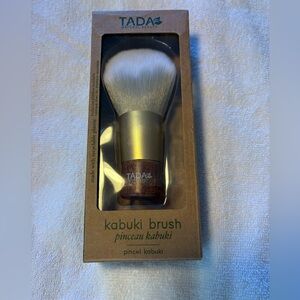 TADA Kabuki Brush with Gold and Brown Handle New!